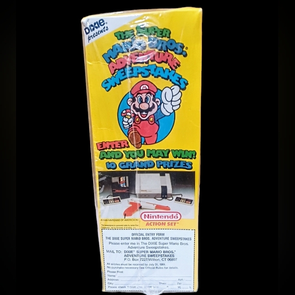 Dixie & Super Mario Bros. Pop-Up Kitchen Cup Dispenser RARE 80s Nintendo SEALED - Picture 3 of 3